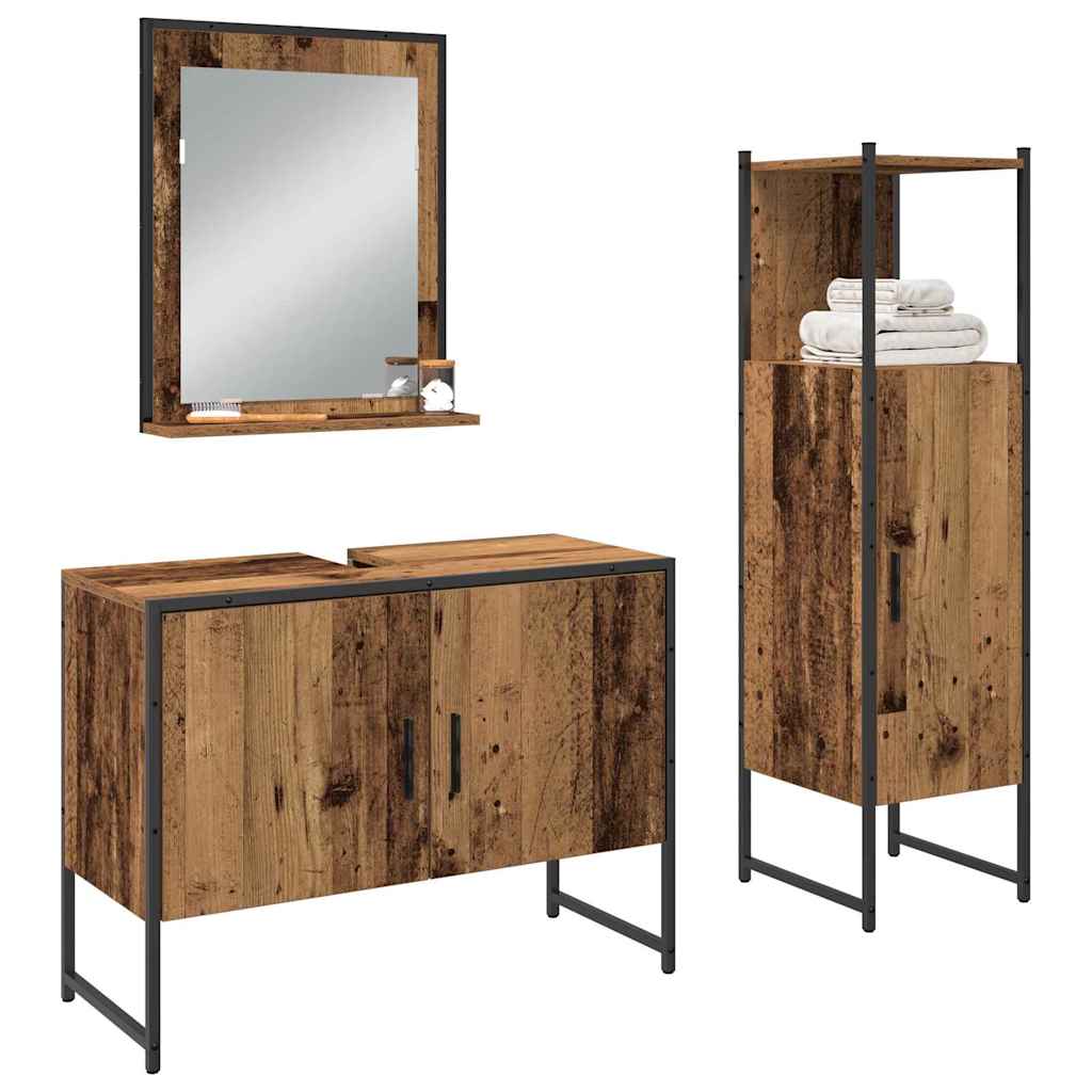 Ensemble de mobilier de salle de bain 3 pc Marron
