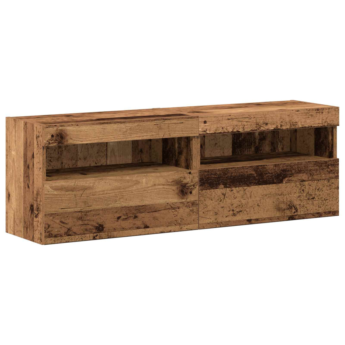 Ensemble meuble TV 6 pc Bois ancien Bois d'ingénierie