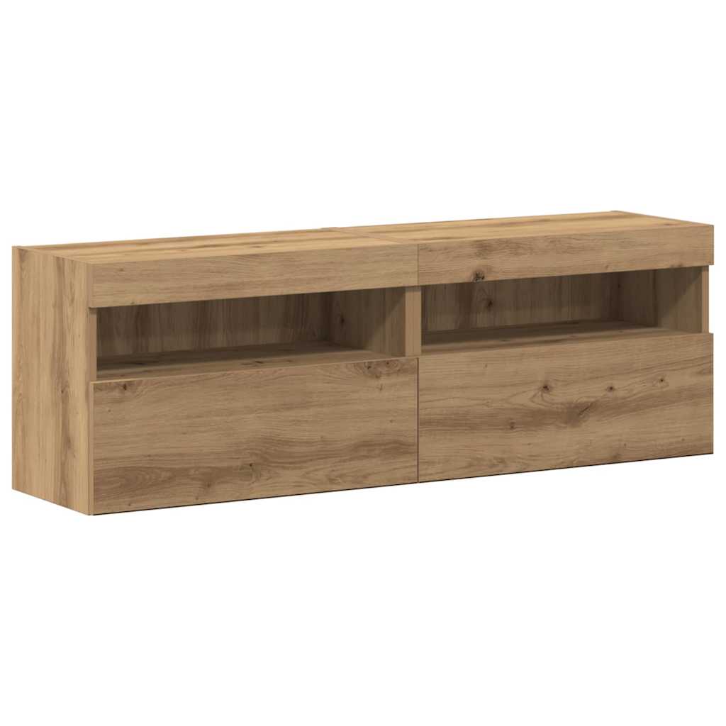 Ensemble de meuble TV mural Montage mural 6 pcs chêne artisanal - XIOS