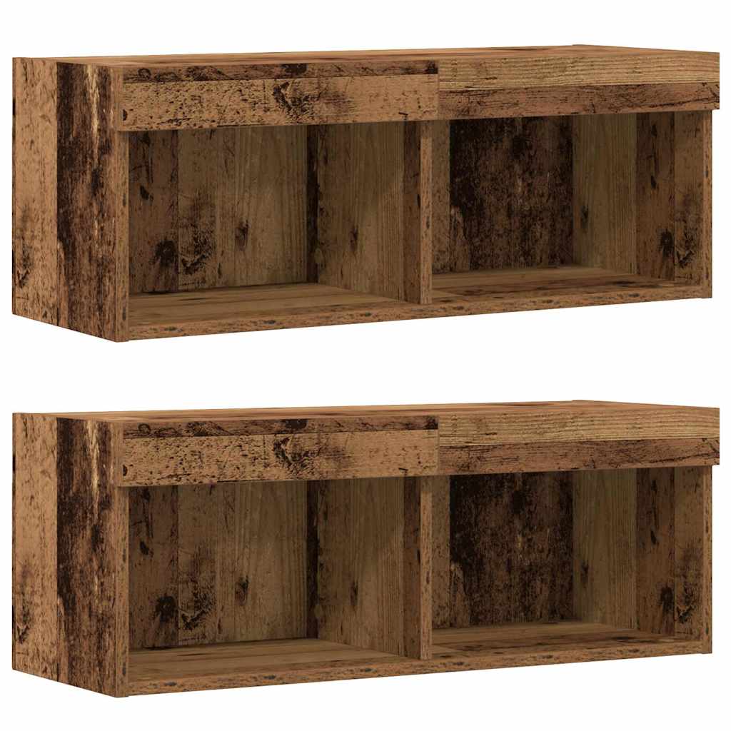 Centre de divertissement 8 pcs Bois ancien 40 x 28.5 x 40 cm - XIOS
