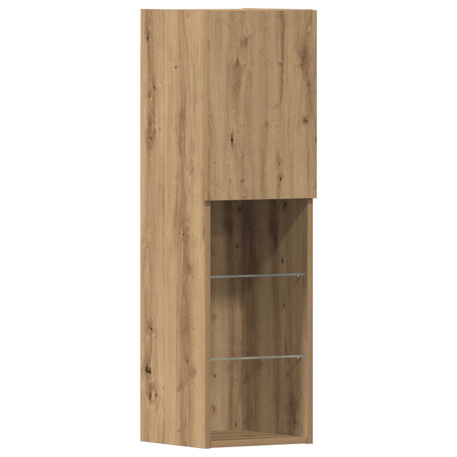 Meuble TV 4 pc chêne artisanal Bois d'ingénierie