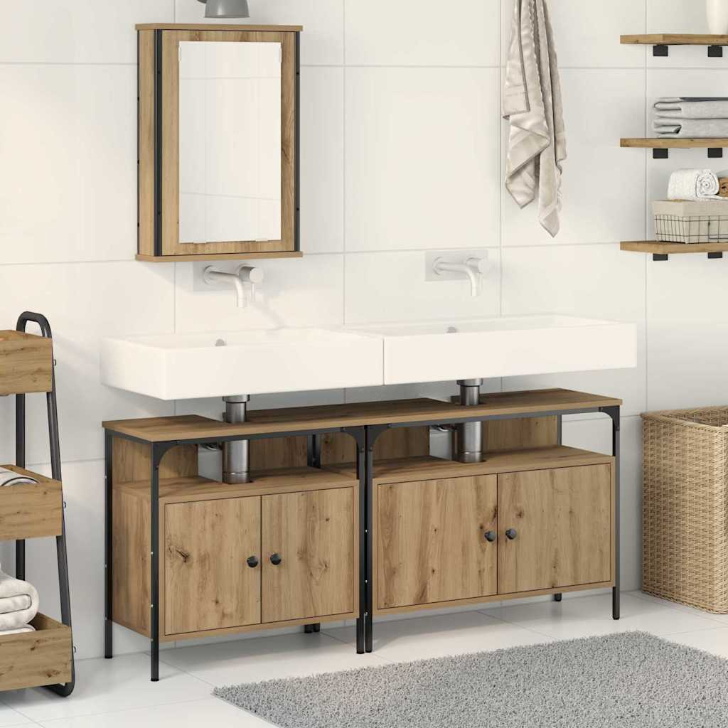 Meubles de salle de bain 3 pièces Marron 80 x 30 x 60 cm