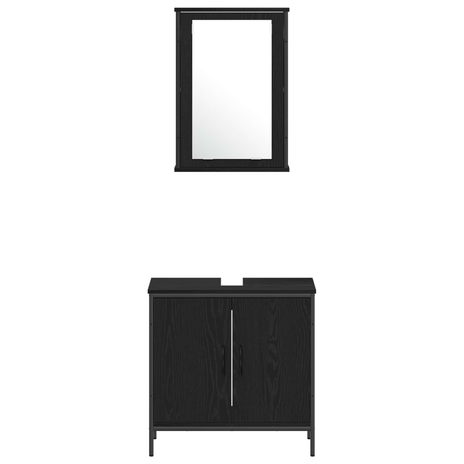 Ensemble de mobilier de salle de bain 3 pc Noir