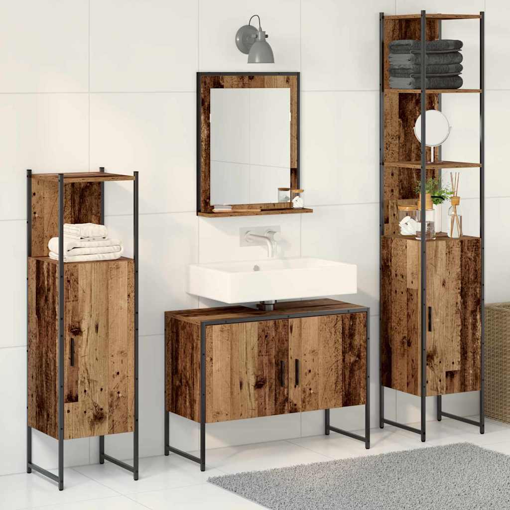 Ensemble de mobilier de salle de bain 4 pc Marron