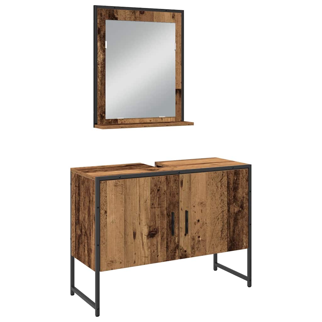 Ensemble de mobilier de salle de bain 4 pc Marron