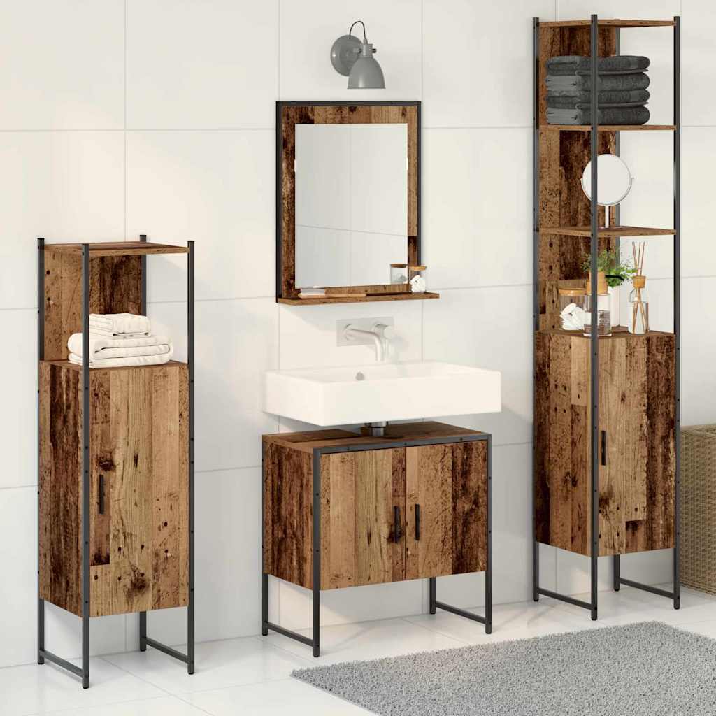 Ensemble de mobilier de salle de bain 4 pc Marron