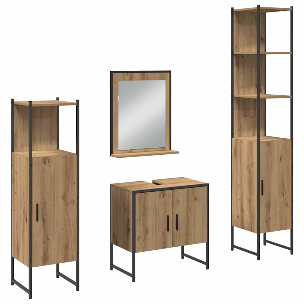 Ensemble de mobilier de salle de bain 4 pc Marron