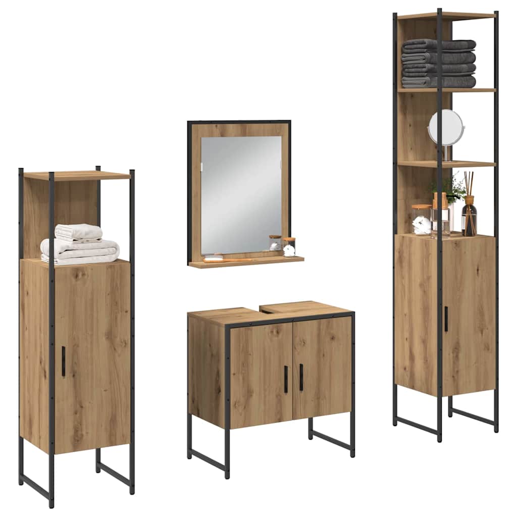 Ensemble de mobilier de salle de bain 4 pc Marron