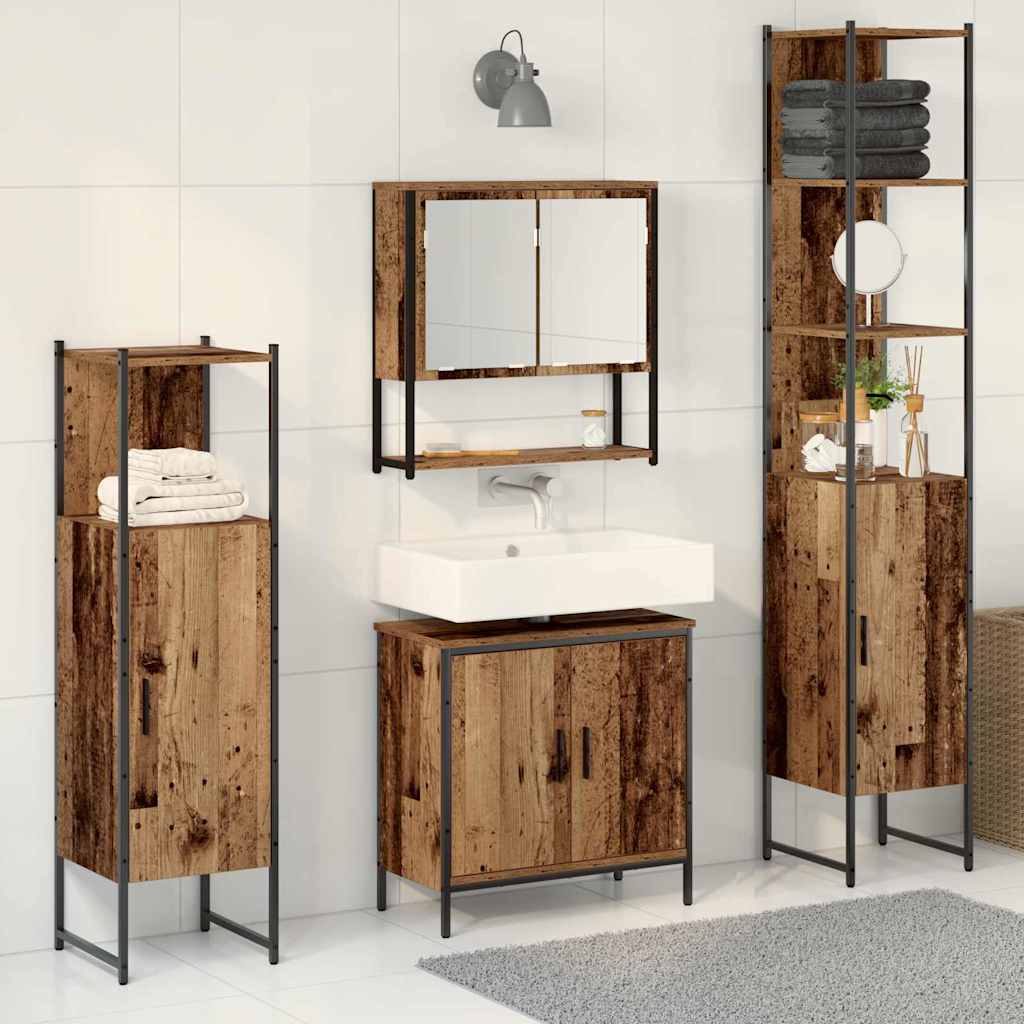 Ensemble de mobilier de salle de bain 4 pc Marron