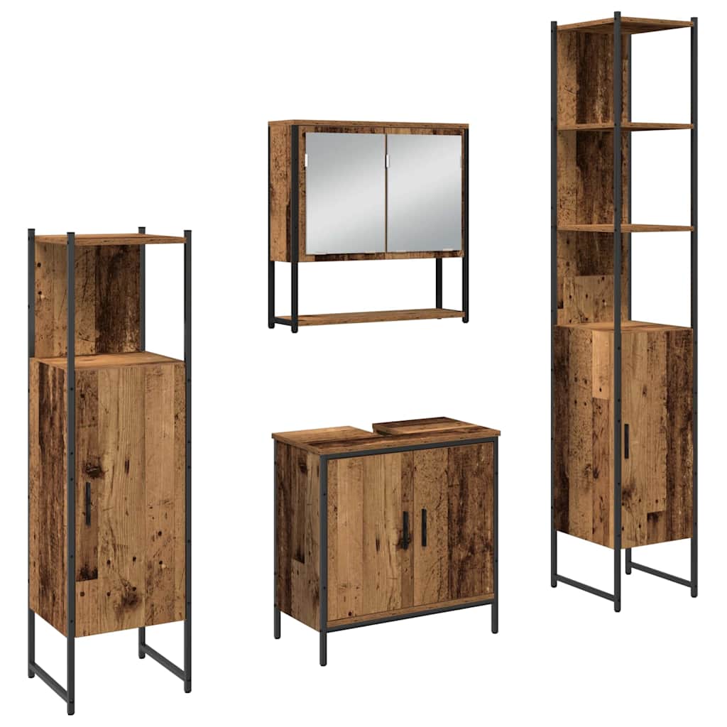 Ensemble de mobilier de salle de bain 4 pc Marron