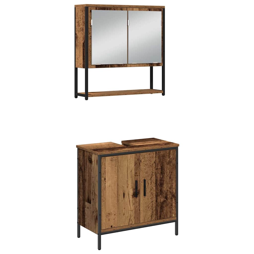 Ensemble de mobilier de salle de bain 4 pc Marron
