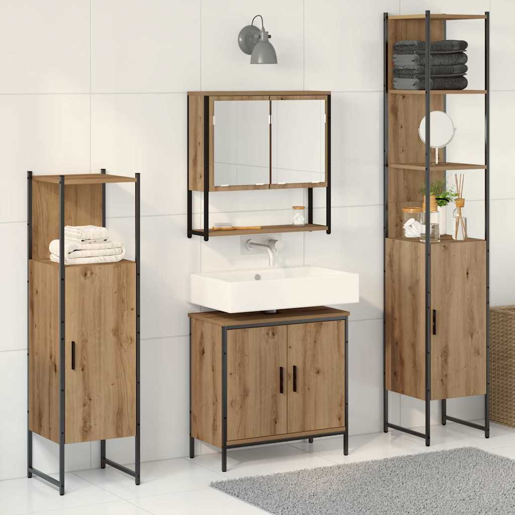 Ensemble de mobilier de salle de bain 4 pc Marron