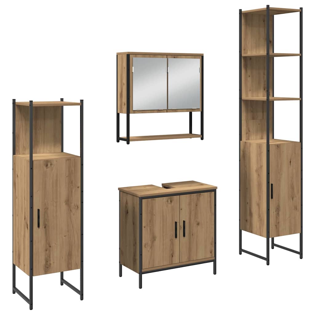 Ensemble de mobilier de salle de bain 4 pc Marron