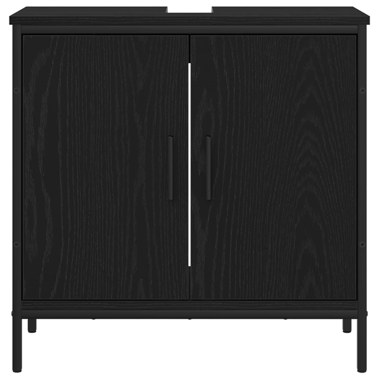 Ensemble de mobilier de salle de bain 4 pc Noir