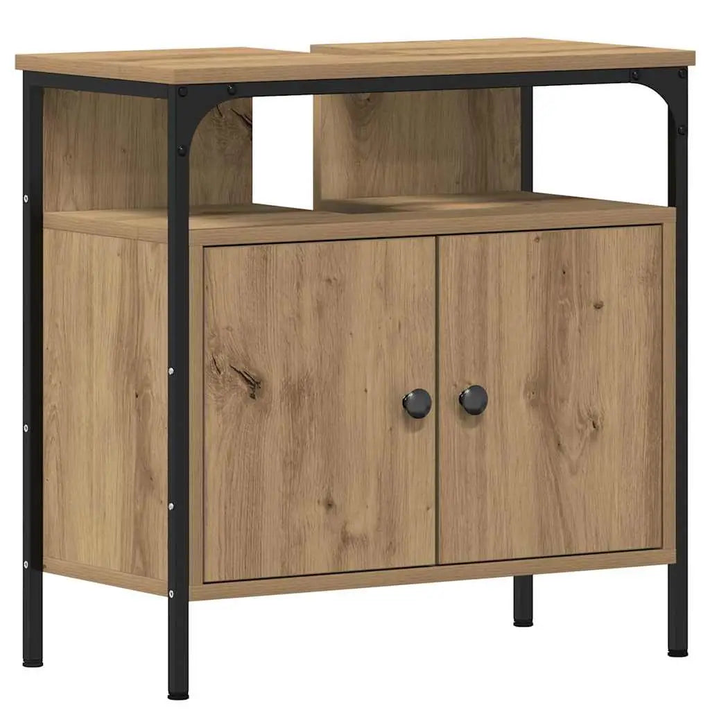 Ensemble de mobilier de salle de bain 4 pc Chêne artisanal - XIOS