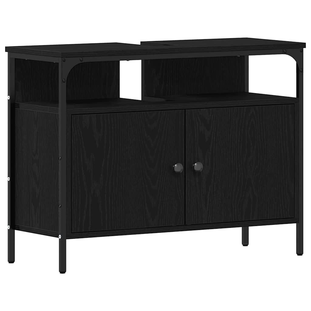 Ensemble de mobilier de salle de bain 4 pc Chêne noir