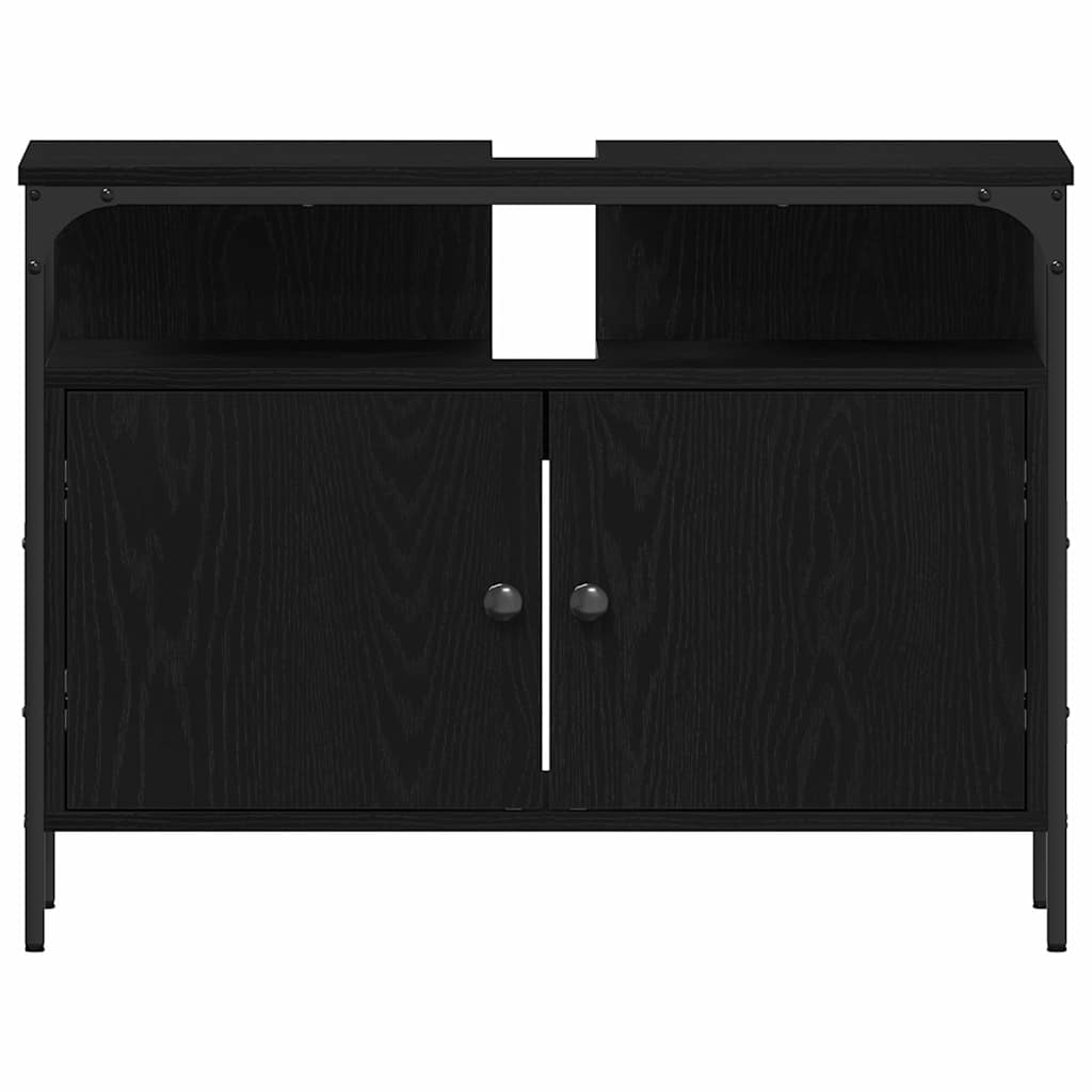 Ensemble de mobilier de salle de bain 4 pc Chêne noir