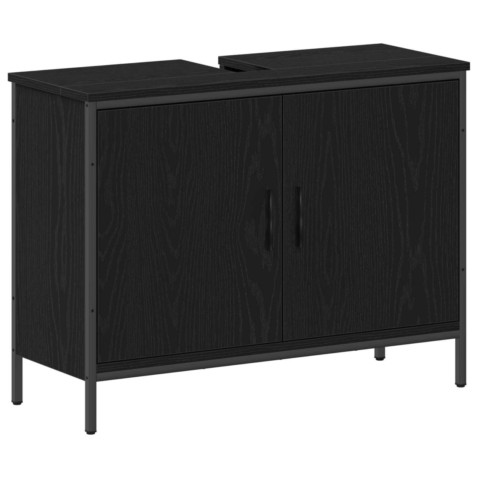 Ensemble de mobilier de salle de bain 4 pièces Noir
