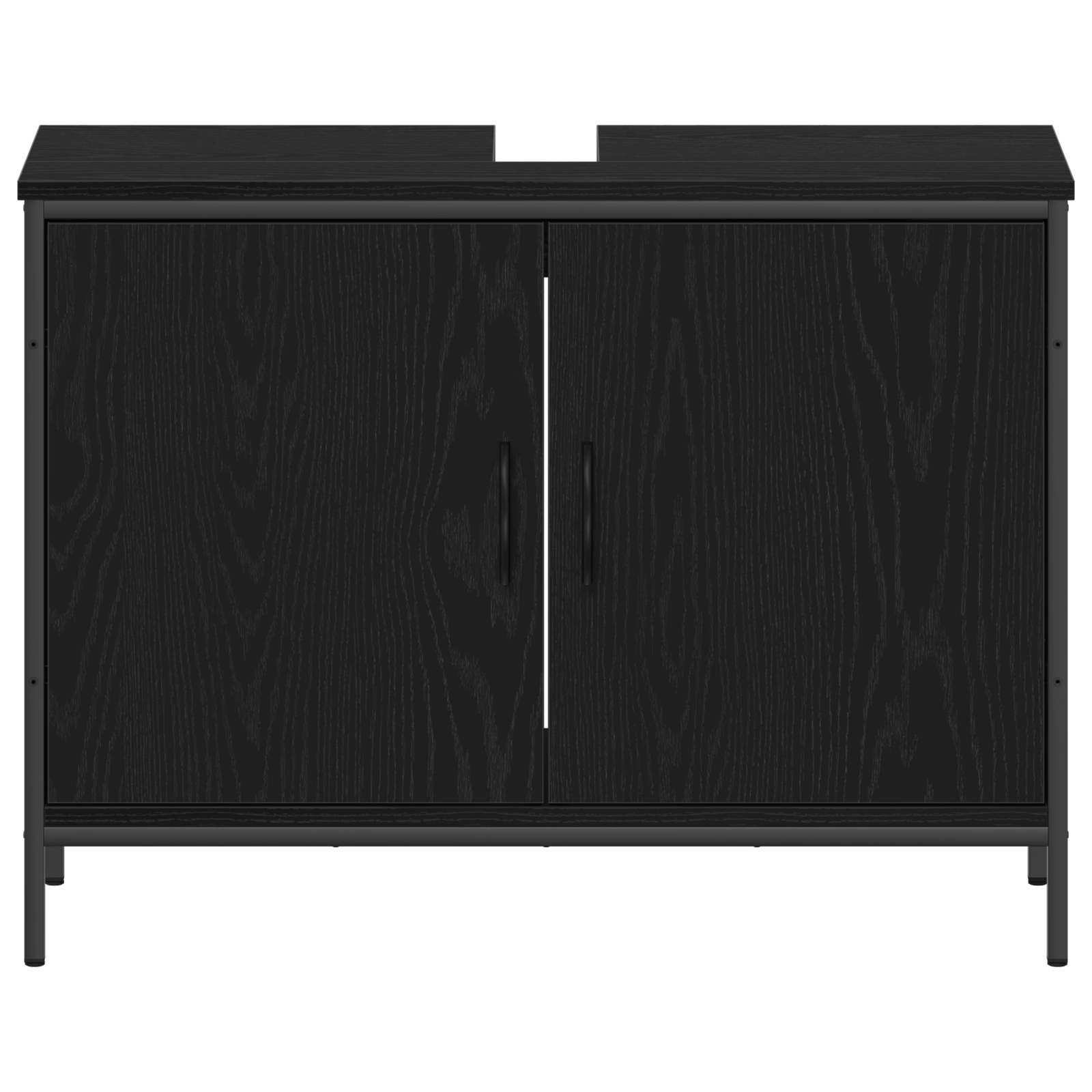 Ensemble de mobilier de salle de bain 4 pièces Noir