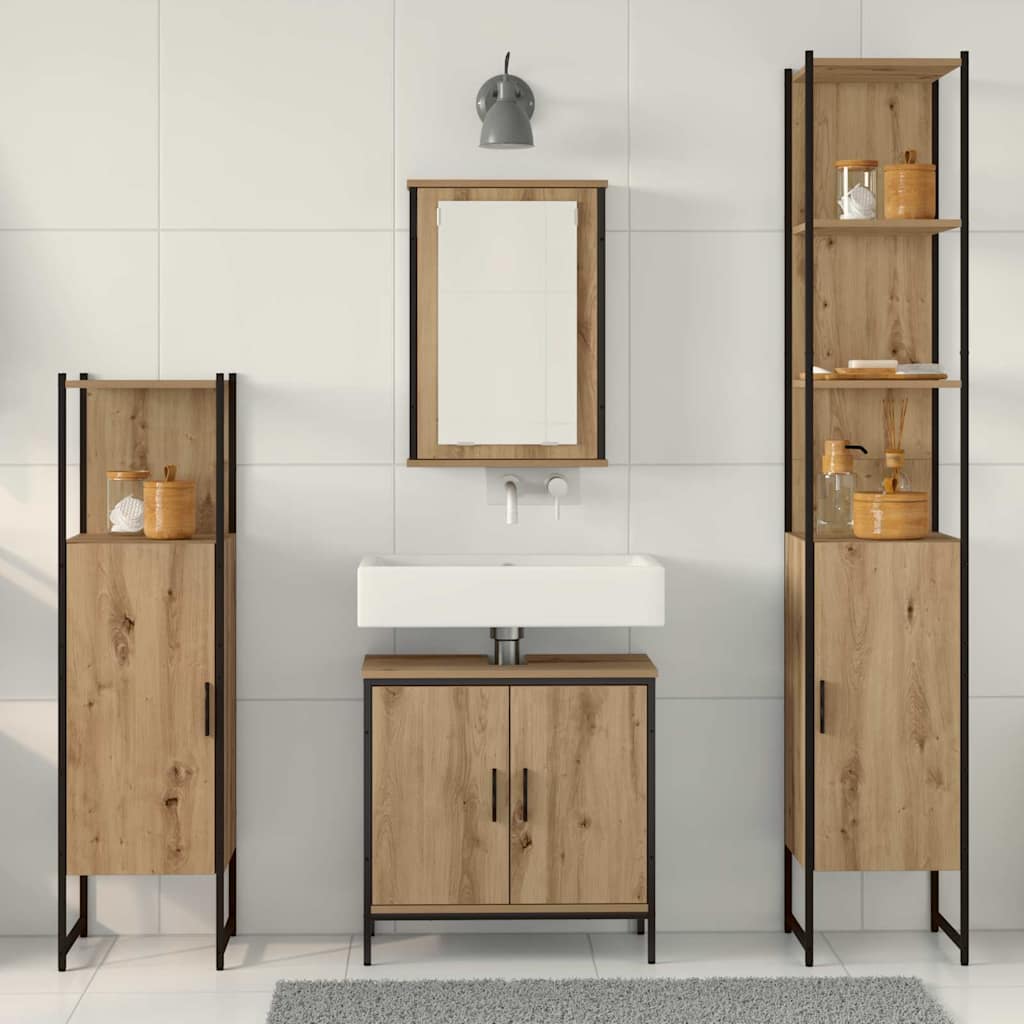 Ensemble de mobilier de salle de bain 4 pc Marron