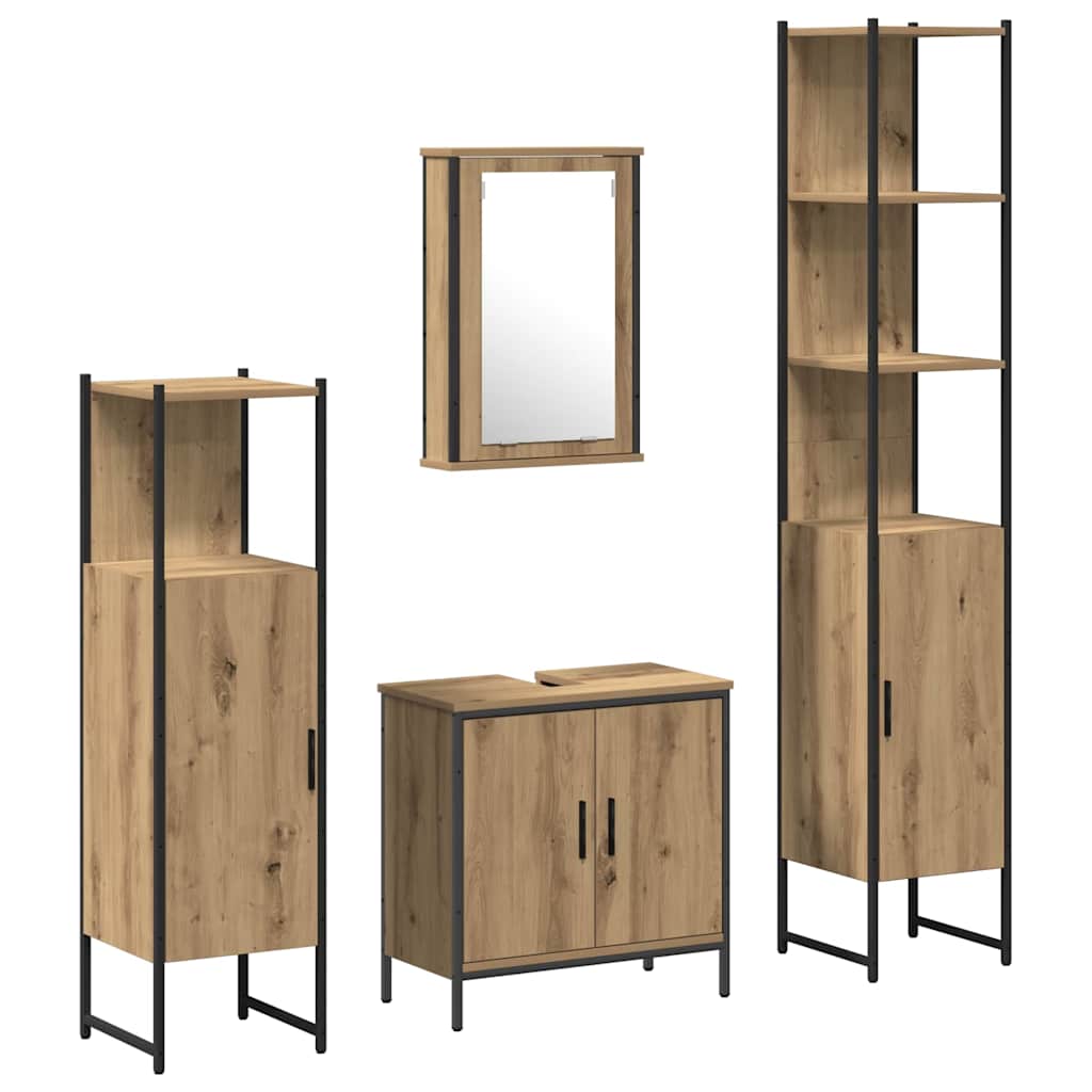 Ensemble de mobilier de salle de bain 4 pc Marron