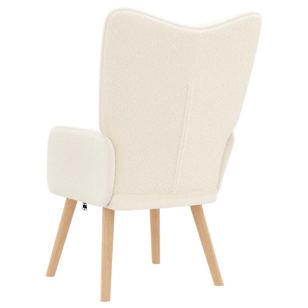 Fauteuil relaxant Crème 62 x 67 x 95.5 cm tissu - XIOS