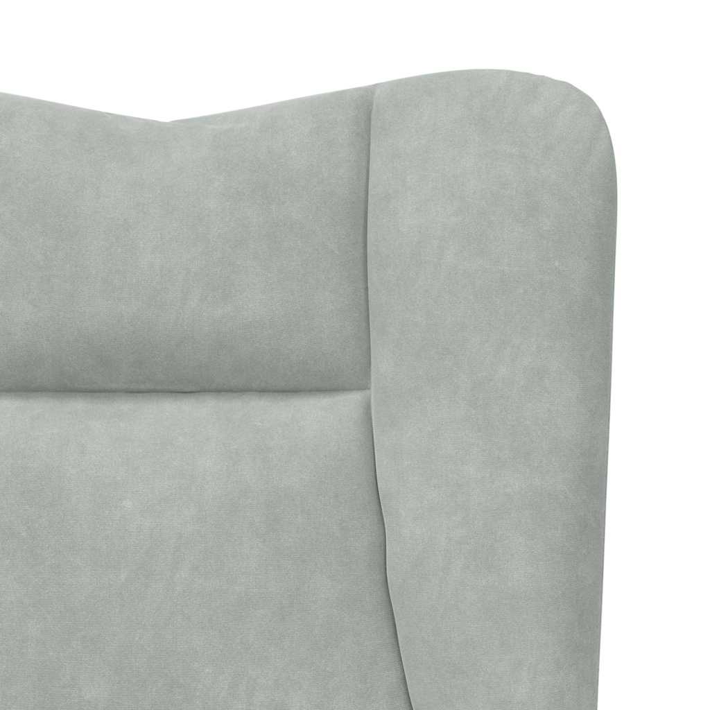 Fauteuil relaxant Gris clair 63 x 67 x 94 cm Velours - XIOS