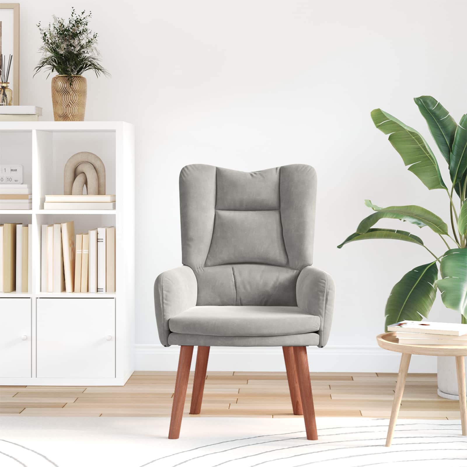 fauteuil Gris clair 63 x 67 x 94 cm Velours - XIOS