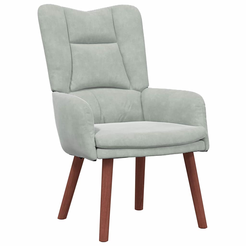 Fauteuil relaxant Gris clair 63 x 67 x 94 cm Velours - XIOS