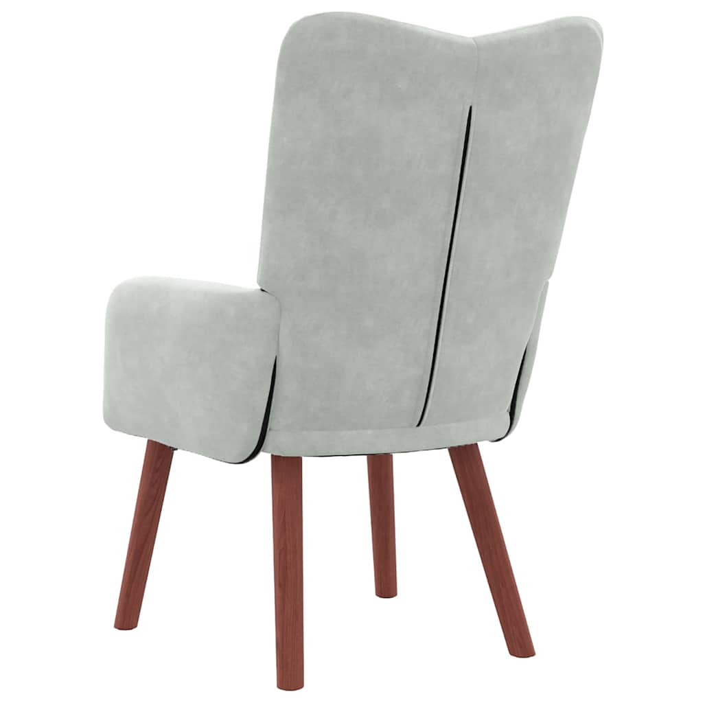 Fauteuil relaxant Gris clair 63 x 67 x 94 cm Velours - XIOS
