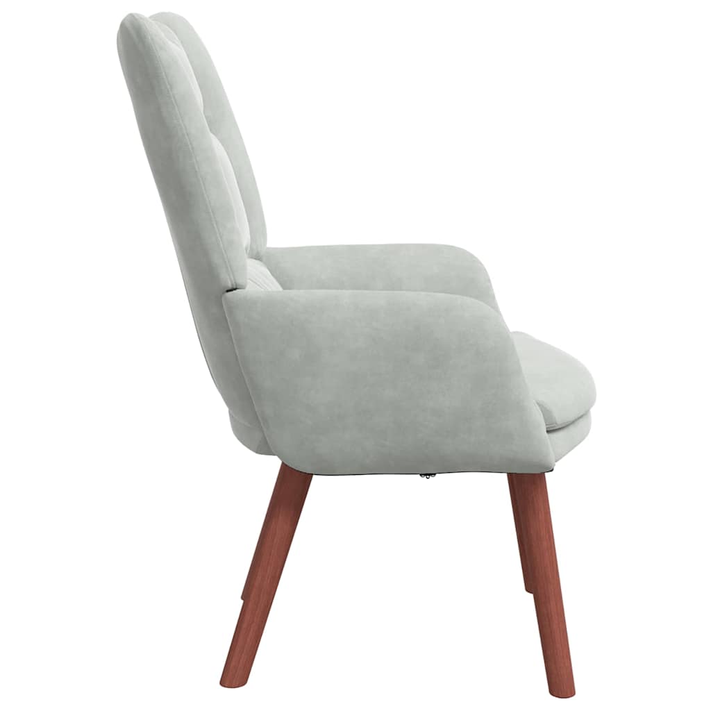 Fauteuil relaxant Gris clair 63 x 67 x 94 cm Velours - XIOS