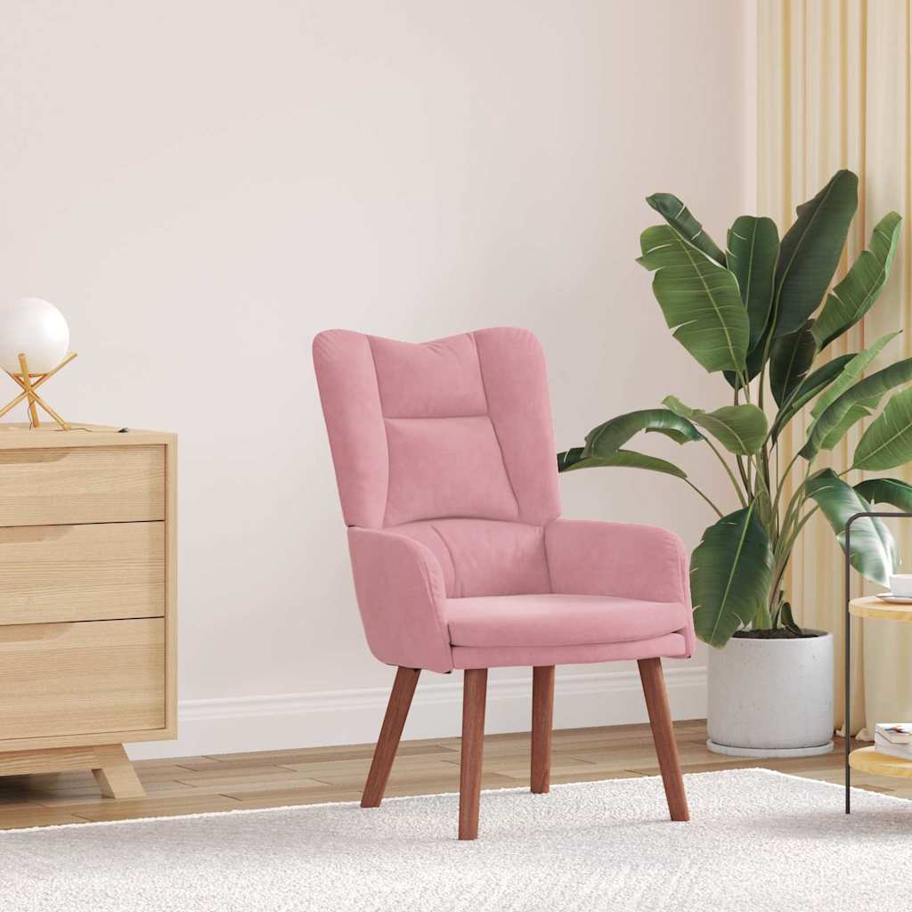 fauteuil Rose 63 x 67 x 94 cm Velours - XIOS