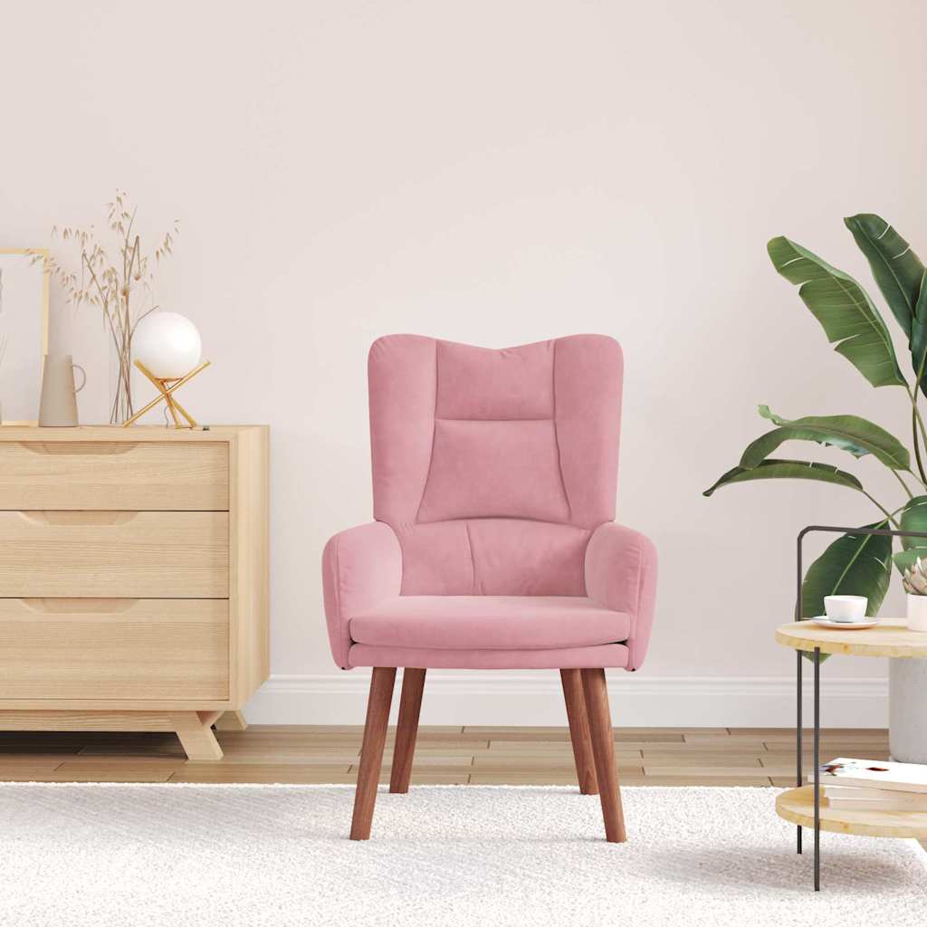 fauteuil Rose 63 x 67 x 94 cm Velours - XIOS