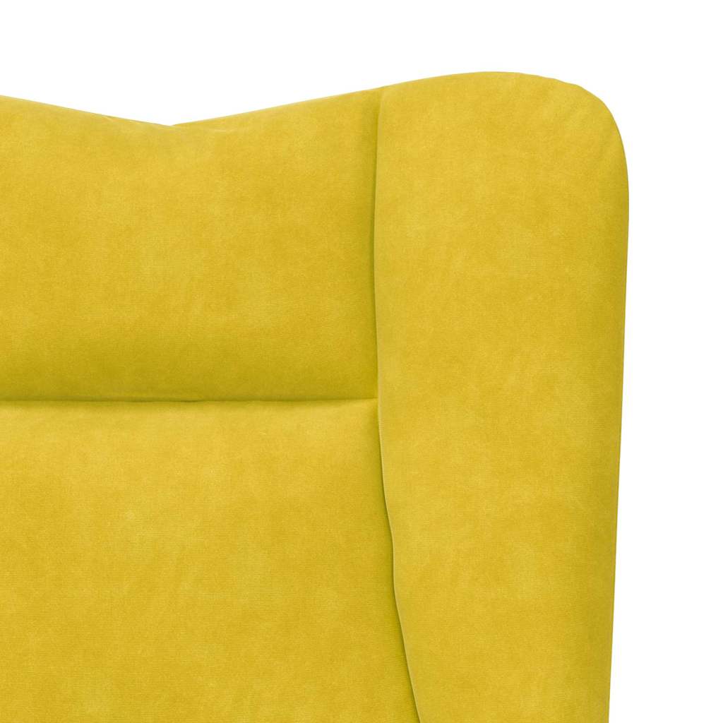 Fauteuil relaxant Jaune 63 x 67 x 94 cm Velours - XIOS