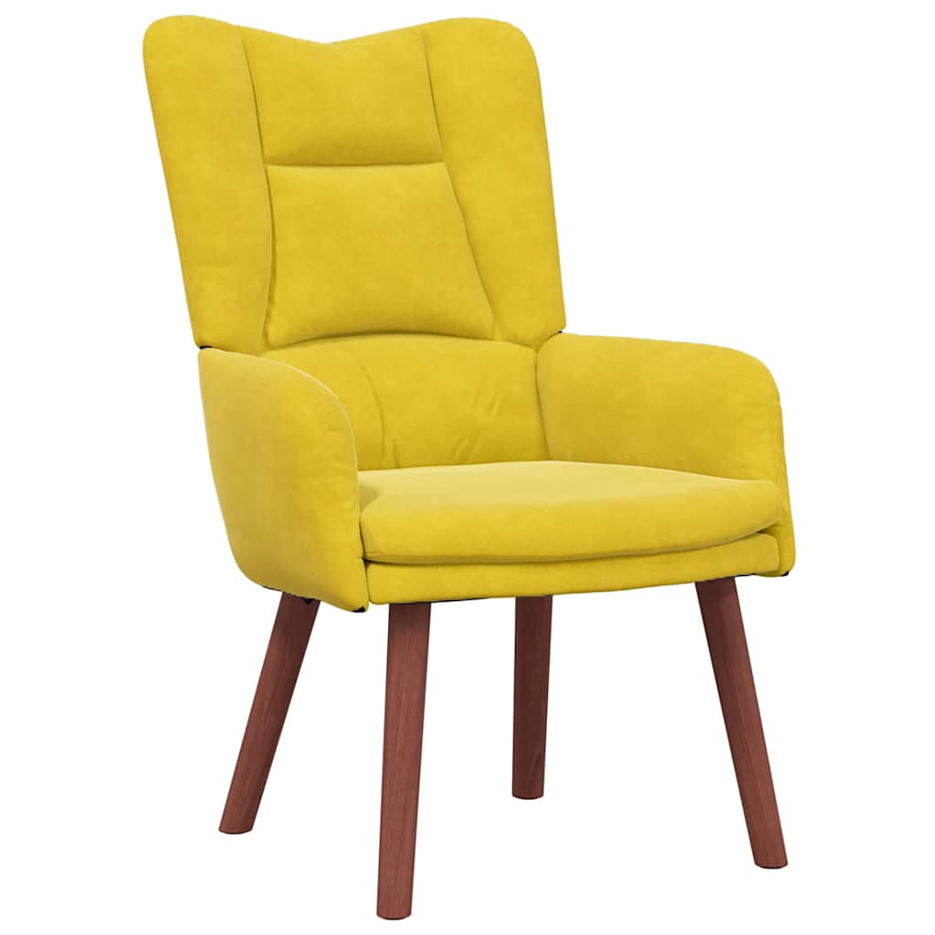 Fauteuil relaxant Jaune 63 x 67 x 94 cm Velours - XIOS