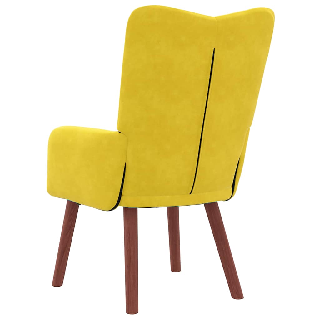 Fauteuil relaxant Jaune 63 x 67 x 94 cm Velours - XIOS