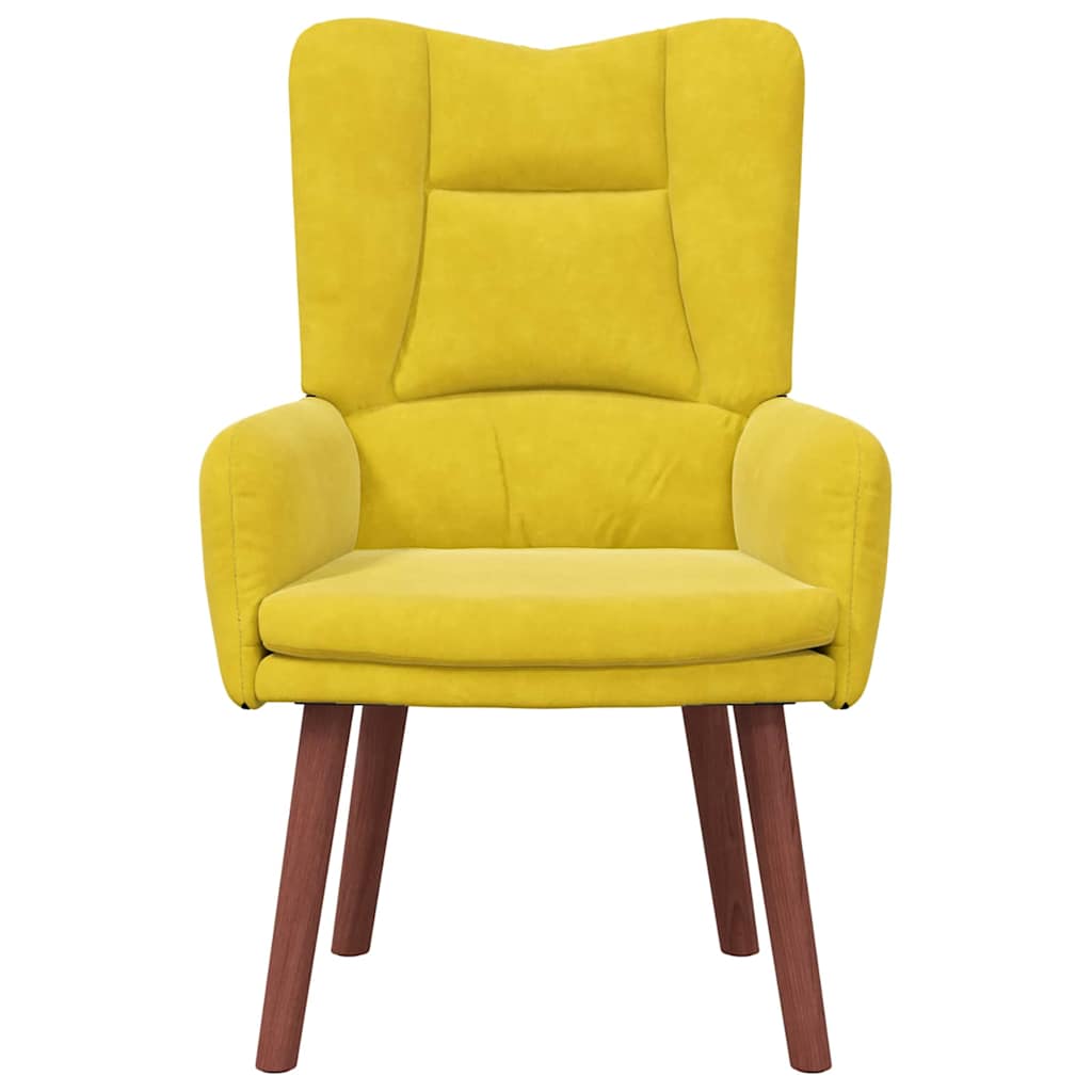 Fauteuil relaxant Jaune 63 x 67 x 94 cm Velours - XIOS