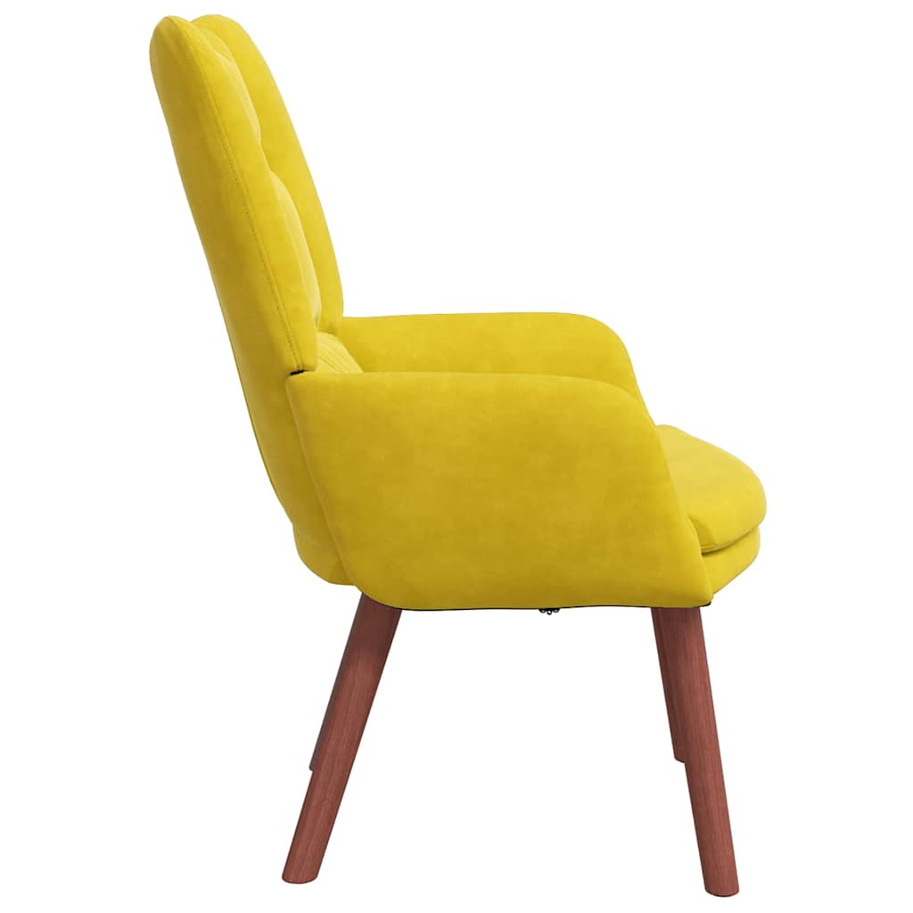 Fauteuil relaxant Jaune 63 x 67 x 94 cm Velours - XIOS