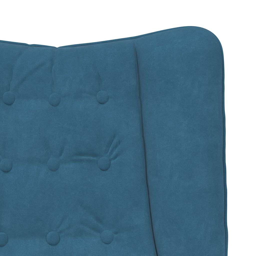 Fauteuil relaxant Bleu 63 x 67 x 94 cm Velours - XIOS