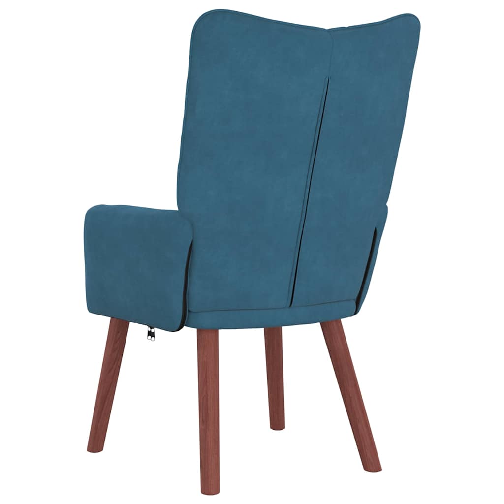 Fauteuil relaxant Bleu 63 x 67 x 94 cm Velours - XIOS