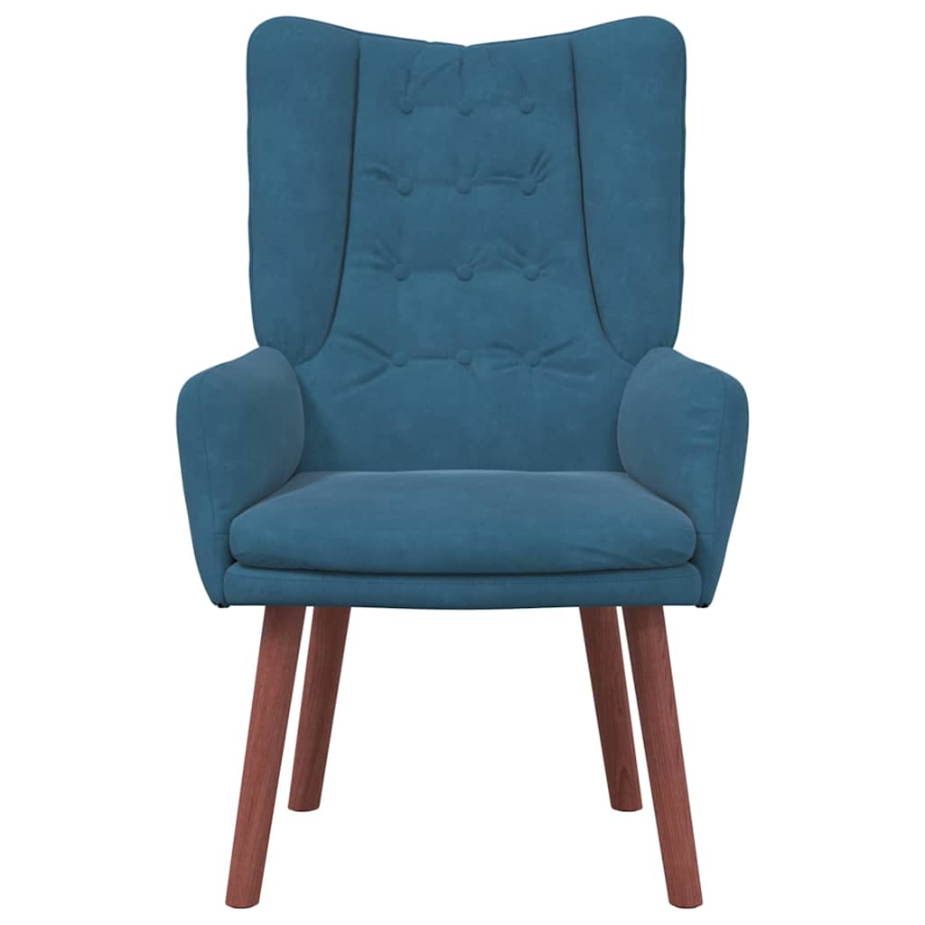 Fauteuil relaxant Bleu 63 x 67 x 94 cm Velours - XIOS