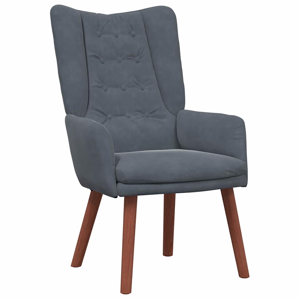 Fauteuil relaxant Gris foncé 63 x 67 x 94 cm Velours - XIOS