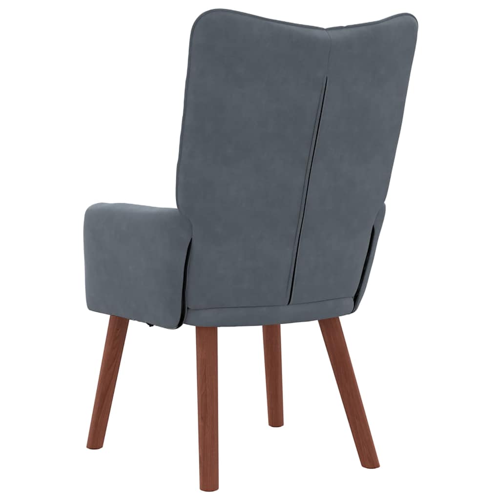 Fauteuil relaxant Gris foncé 63 x 67 x 94 cm Velours - XIOS