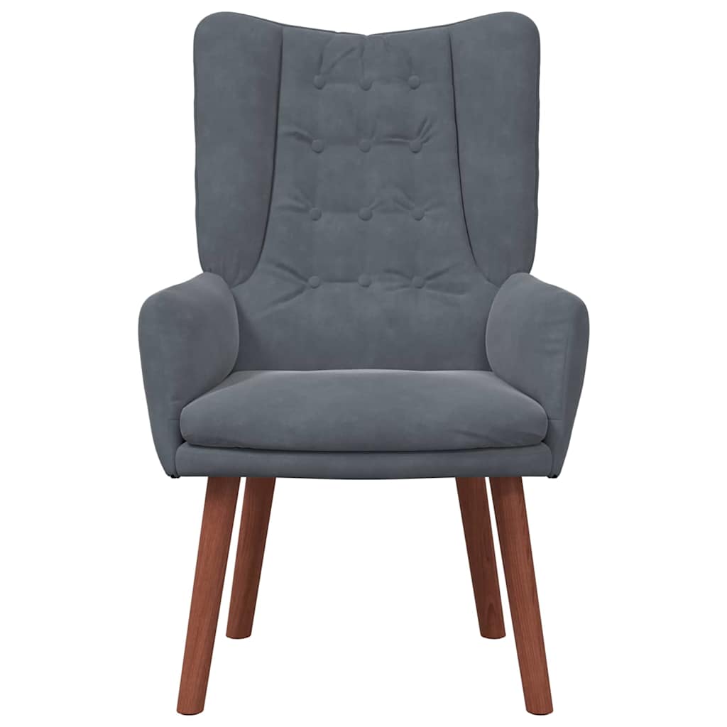 Fauteuil relaxant Gris foncé 63 x 67 x 94 cm Velours - XIOS