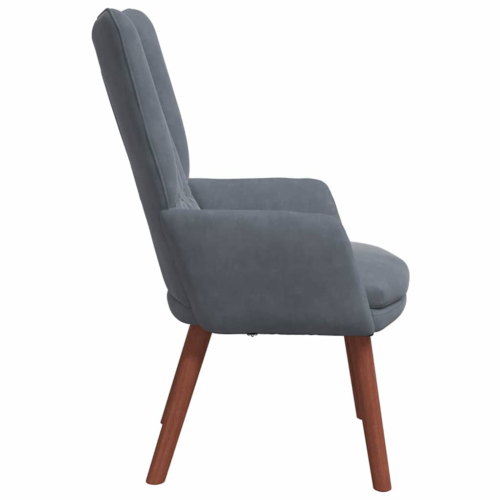 Fauteuil relaxant Gris foncé 63 x 67 x 94 cm Velours - XIOS