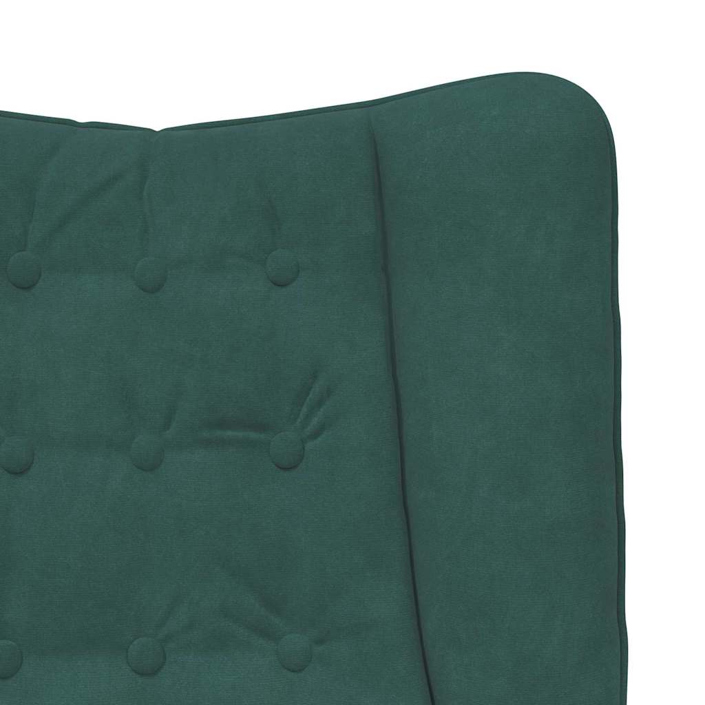 Fauteuil relaxant Vert foncé 63 x 67 x 94 cm Velours - XIOS