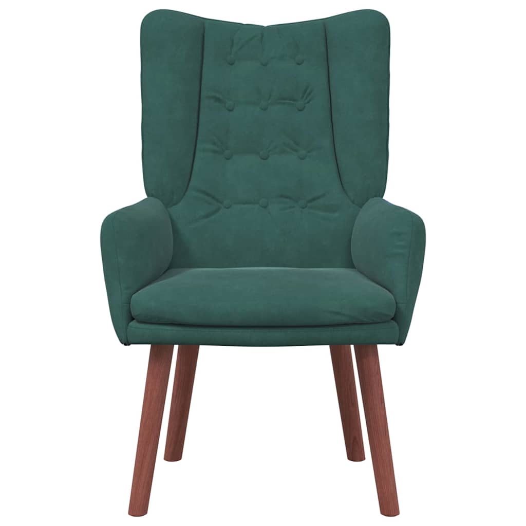 Fauteuil relaxant Vert foncé 63 x 67 x 94 cm Velours - XIOS