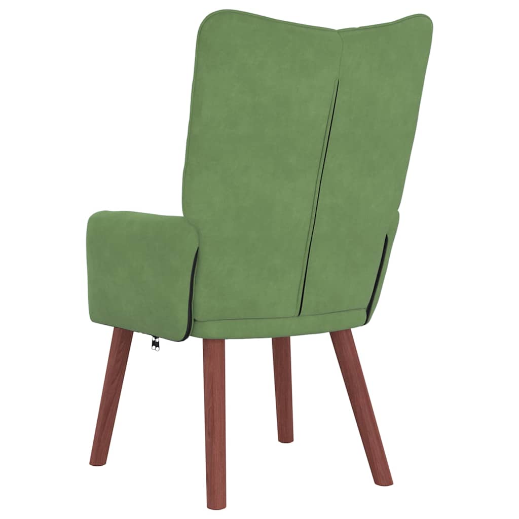 Fauteuil relaxant Vert clair 63 x 67 x 94 cm Velours - XIOS