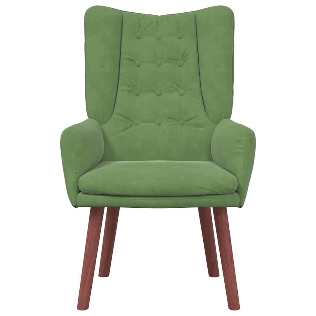Fauteuil relaxant Vert clair 63 x 67 x 94 cm Velours - XIOS