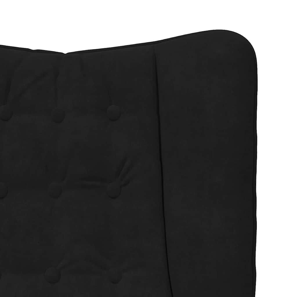 Fauteuil relaxant Noir 63 x 67 x 94 cm Velours - XIOS